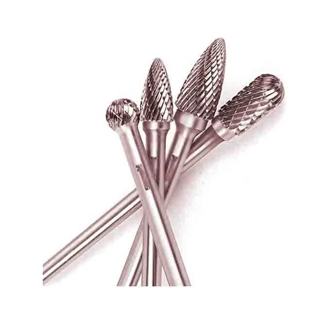 Best Selling 4 8pcs  6x12mm Metal Burr Carving Bit Rotary Carbide Burr Tungsten Set