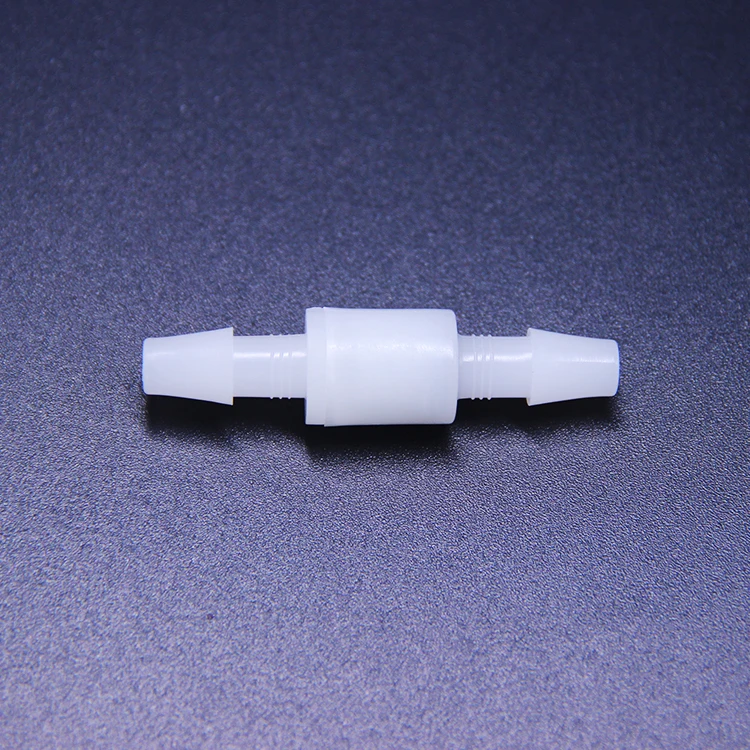 Пластиковый пружинный обратный клапан PVDF для водяного шланга 1/4 дюйма