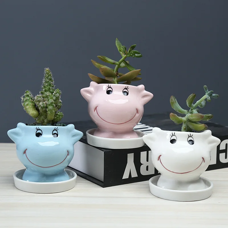 Custom Animal Shape Ceramic Wholesale Modern Porcelain Animal Planters Flower Pots