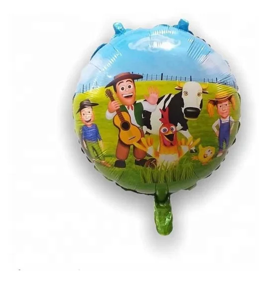 Balloons of the rooster Bartolito and cow de Zenon Farm animal
