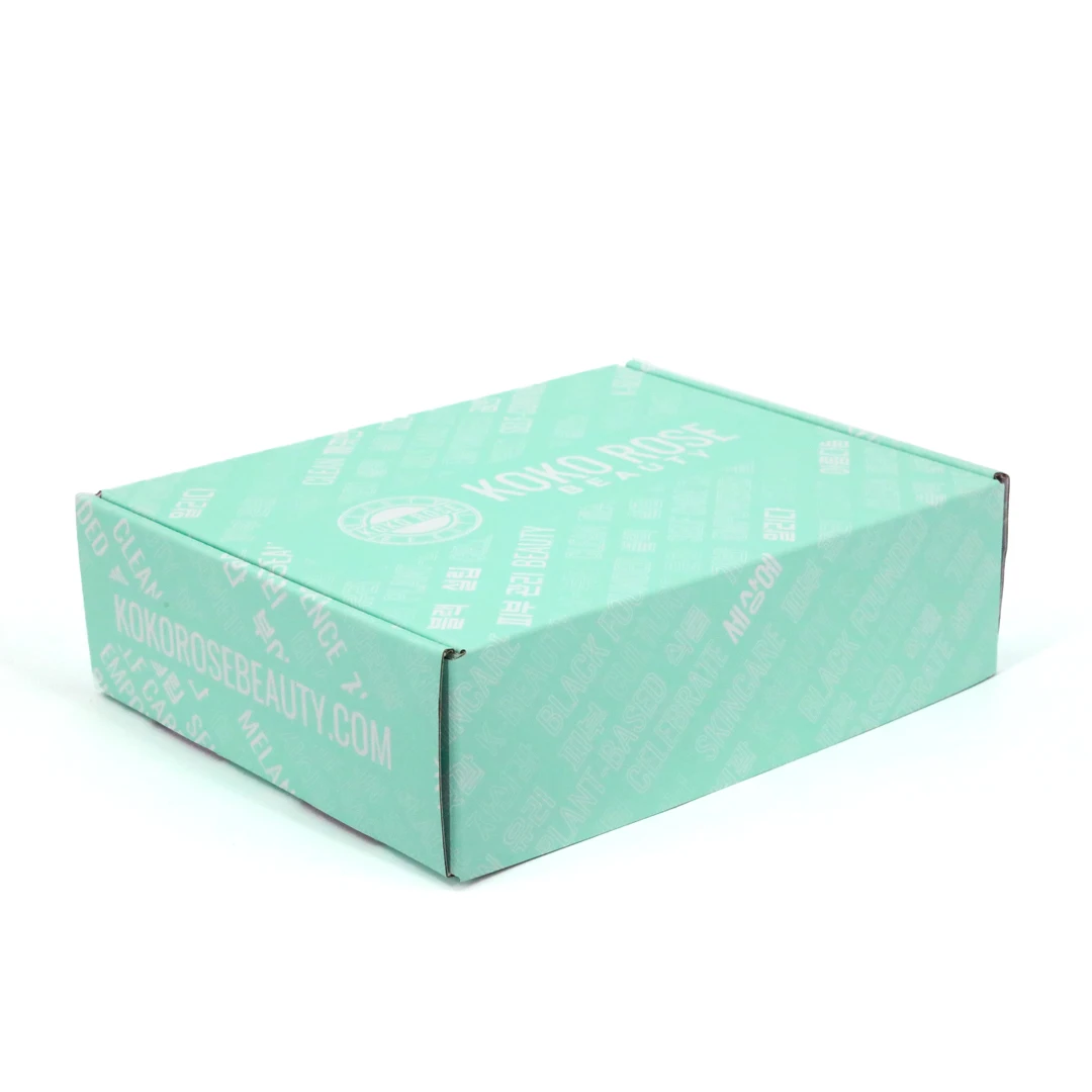 Wholesale custom printed unique corrugated 9x9x3 shipping boxes custom pink and green jewelry gift box jewelry box