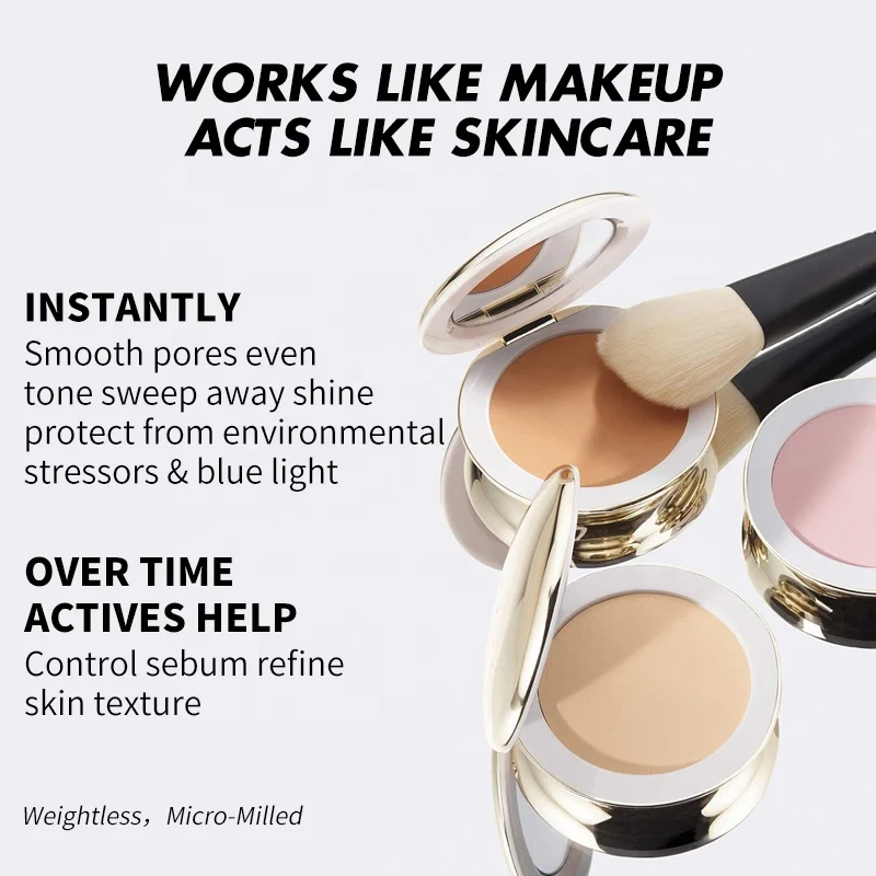 High Quality Face Make Up Foundation Setting Pressed Powder Private Label Talc Free Wholesale Vegan Pink Matte Setting Powder