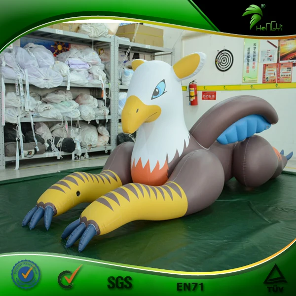 2.5m long Hongyi Inflatable Gryphon Custom Inflatable Brown Eagle With SPH