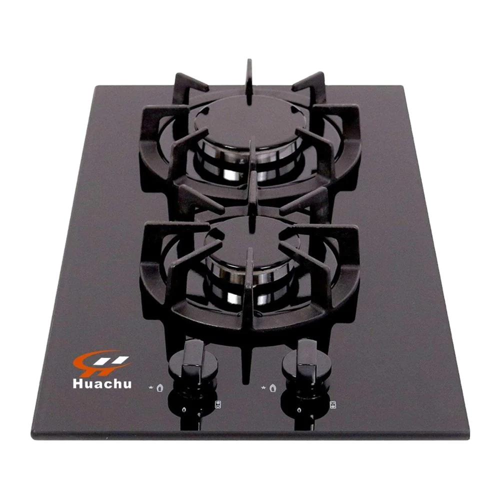 Factory Direct Sale Best Price 30cm Built in two Burner Gas Cooker Stove with round cast iron pan grid