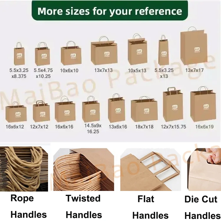 Wholesale Designer Branded Eco Friendly Brown Green Shoes Shopping Paperbag Recycle Kraft Paper Clothing Bags With Custom Logo