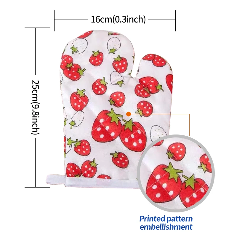 Wholesale Cotton Floral Flame Retardant Kitchen Baking Oven Mitts