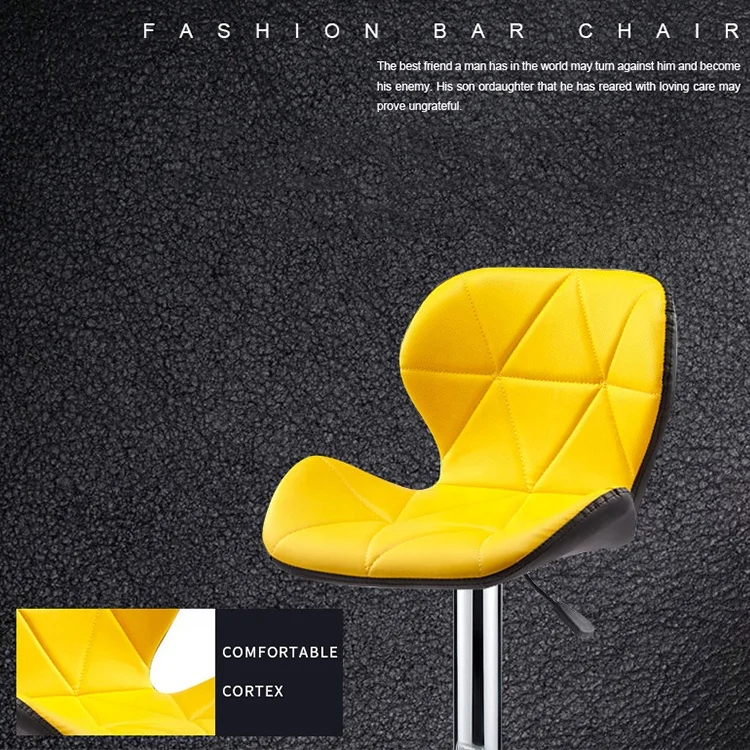 Cheap steel Furniture High Bar Chair Pub Stools Lifting Rotating office Chair leather bar chair