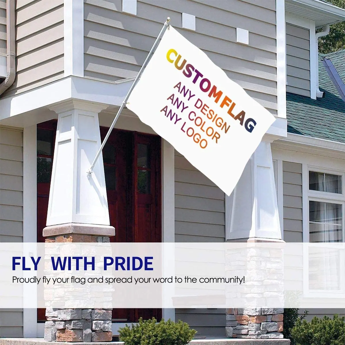 Sided Custom 3x5 Flags Banners Resistant Durable Custom Design  Logo Flag