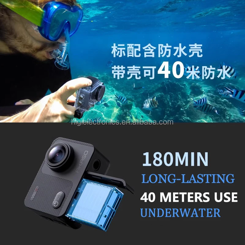 Current Stock Akaso V50X Sport Camera 4K Action Camera Waterproof Large Battery Video Camera Anti-Shake Wide-Angle WIFI Lens