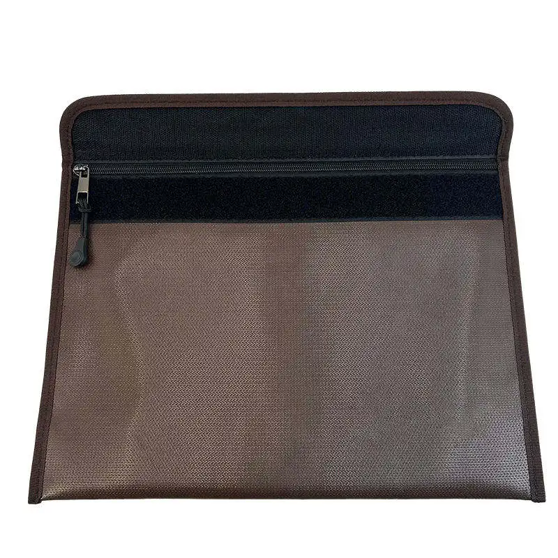 Portable easy folding new heavy duty safe multi-layer portable file storage waterproof fireproof document bag fire resistant