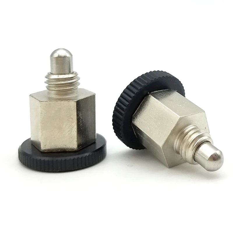 PMXSM простой дизайн возвратного типа черный нейлоновый никелированный стальной индексный Плунжер M8, M10