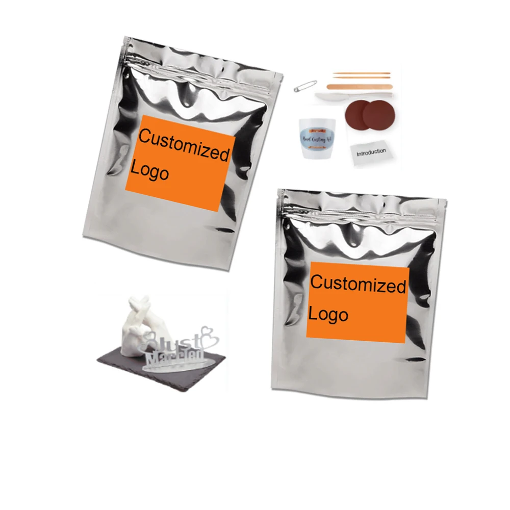 Baby Air Drying Soft Clay Baby Handprint Footprint Slime Set Kit Casting Parent child hand casting kit 3d