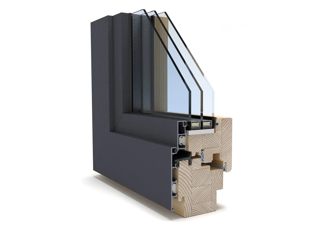 NorthTech NFRC Certified Double Glazed Cost-Effective Durable Aluminium Flush Casement Windows Square Fixed Window