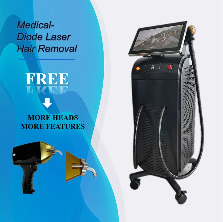 Ice Titan 2022 Nose hair removal 3 waves diode Laser 755 808 1064 lazer hair removal machine