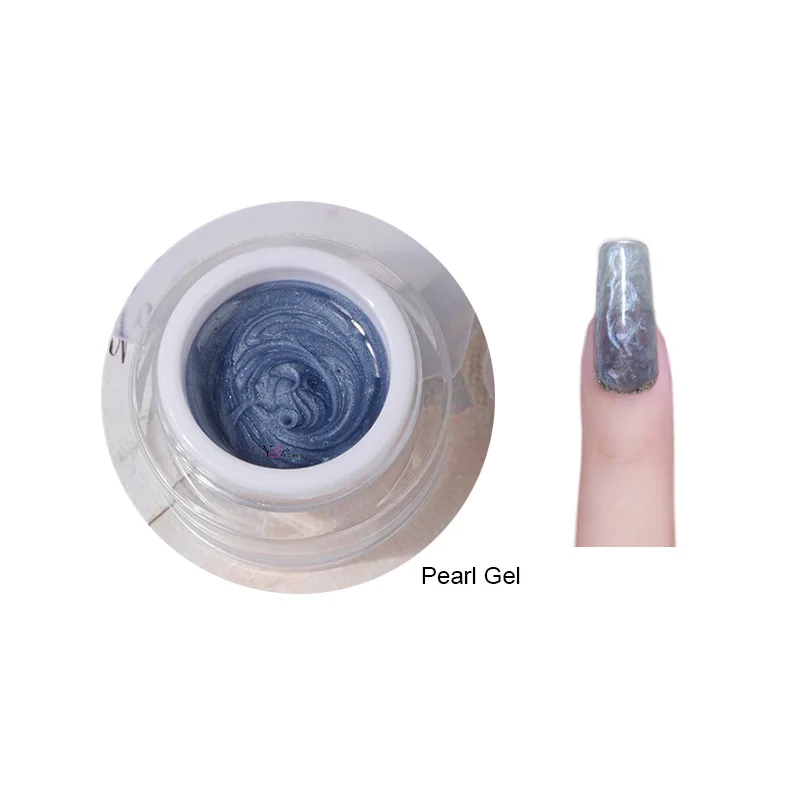 New Product  High Quality Create Your Brand Glitter Color Pearl Metallic Nail Gel Polish