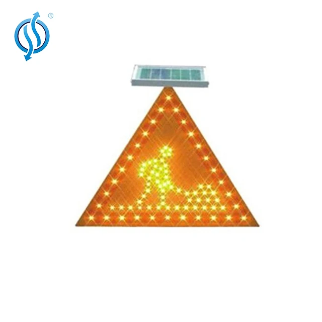 Reflector Solar Panel Stop Mark Traffic Signs Led Arrow Light Signal Board 4pcs Solar Balizas Sign With Blinking Lights