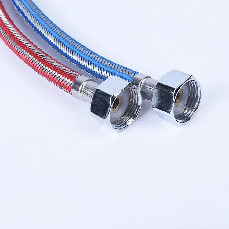 Factory 304 SS Double Head Drain Kitchen Hose Pipe for Bathroom Faucet Flexible Metal Braided Water Hose Pipe