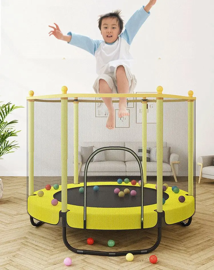 
Baby Trompoline Springless Kids Springfree Tappeto Elastico Per Bambini Toddler Trampoline Rectangulaire With Safety Net 