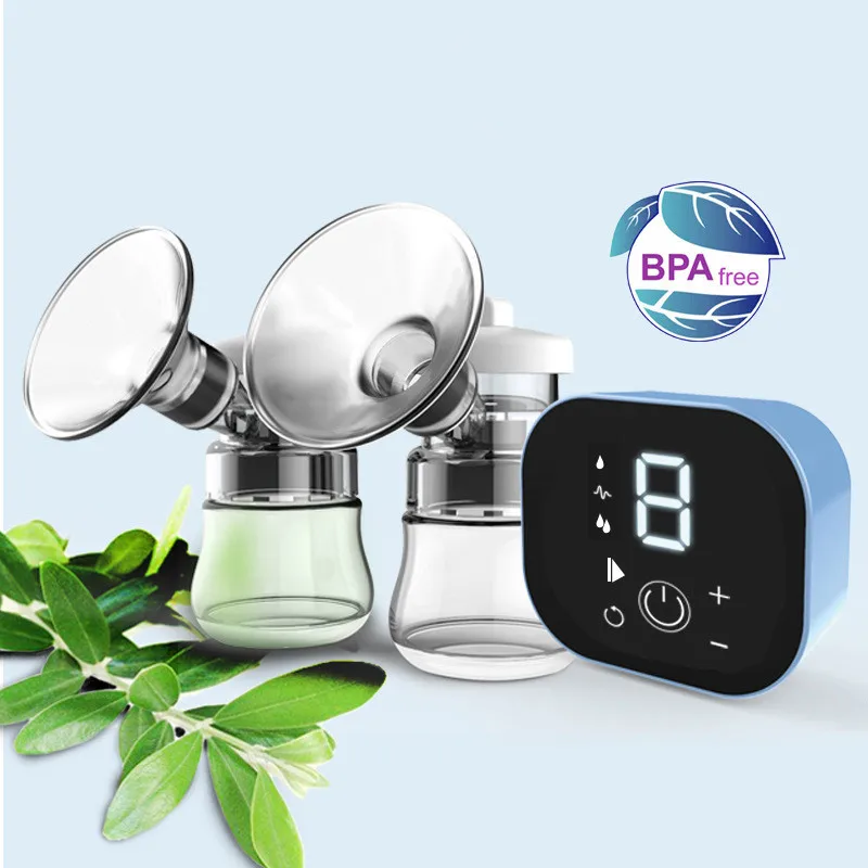 Baby Electric Massage Breast Pump Feeding Bottles Extractor Rechargeable Silicon Print USB Body OEM Caliber Packaging Pattern