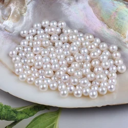 6-6,5 мм натуральный белый цвет пресноводный круглый жемчуг свободные бусины для изготовления ювелирных изделий