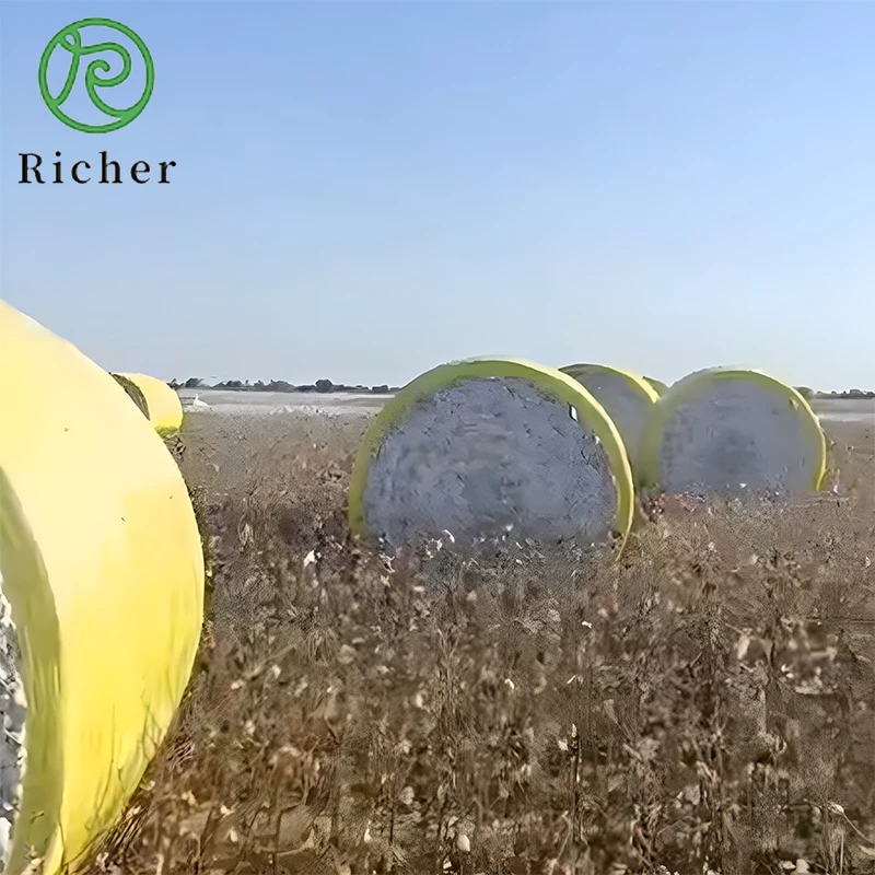High Tensile Strength Cotton Plastic Packing Film John Deer Cotton Bale Wrap