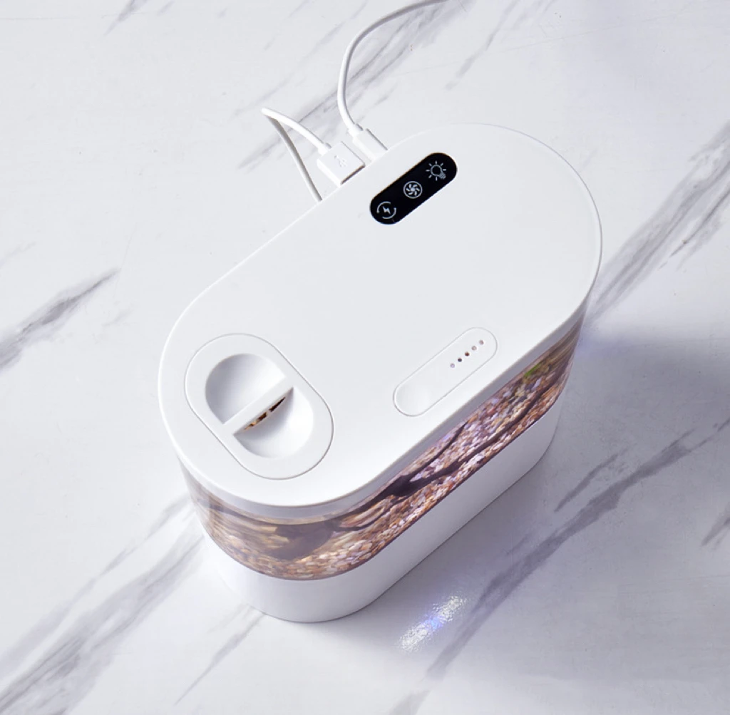 Оптовая продажа многофункциональный настольный мини-аквариум с USB/батарейным питанием аквариумы и аксессуары со светодиодным светом