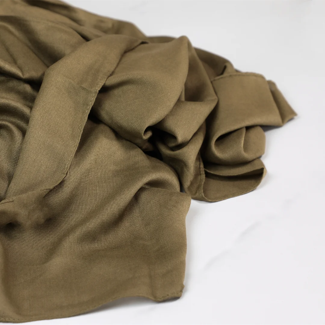 hot selling plain muslim rayon modal twill cotton woven modal hijab scarf matching undercap boned
