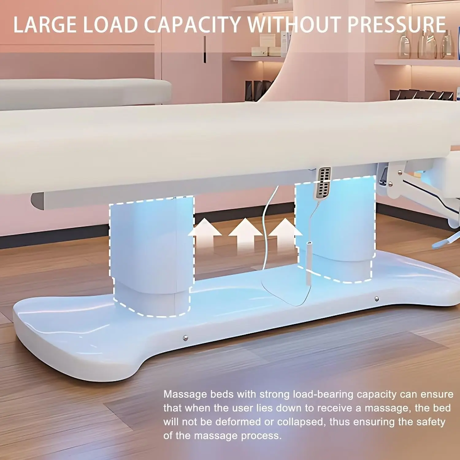 Heating Tilting 4 Motor Luxury Adjustable Curved Lash Facial Beauty Bed Electric Medical Treatment Salon Spa Massage Table