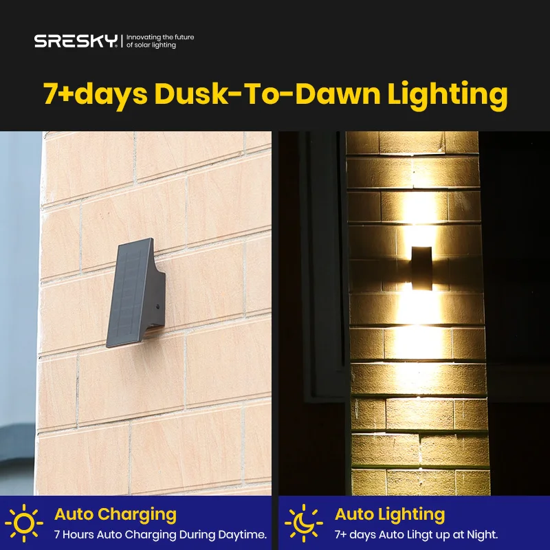 Garden solar lights outdoor Waterproof Solar panel tilt design 700lm for Yard