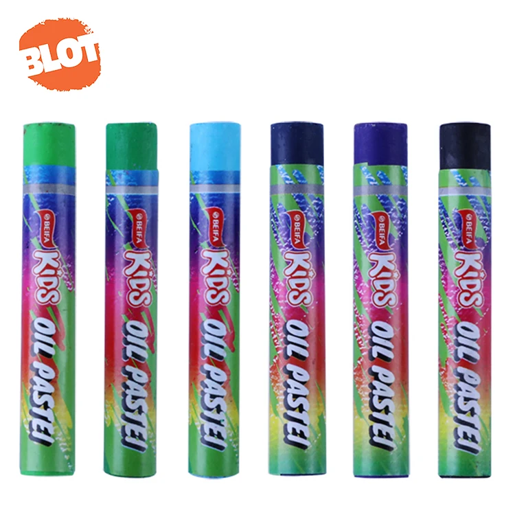 BLOT BROP80006 Multi Color Safty Kids Painting Drawing Wax Crayon, Oil Pastel Crayon Set