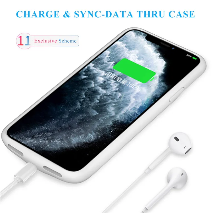 Portable Slim Phone Battery Case For iPhone 12 Pro Max Power Bank Case For iPhone 12 Max Backup Battery Power Charger Cover