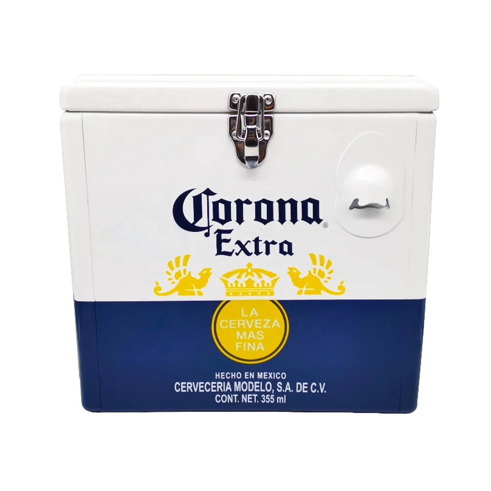 Custom logo brand portable beer outdoor restaurant freezer table retro cooler box