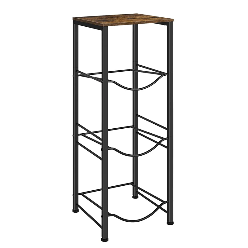 Home 5 gallon water bottle holder 4tier jug rack with 3 slots heavy duty detachable drinking shelves dispenser storage organizer