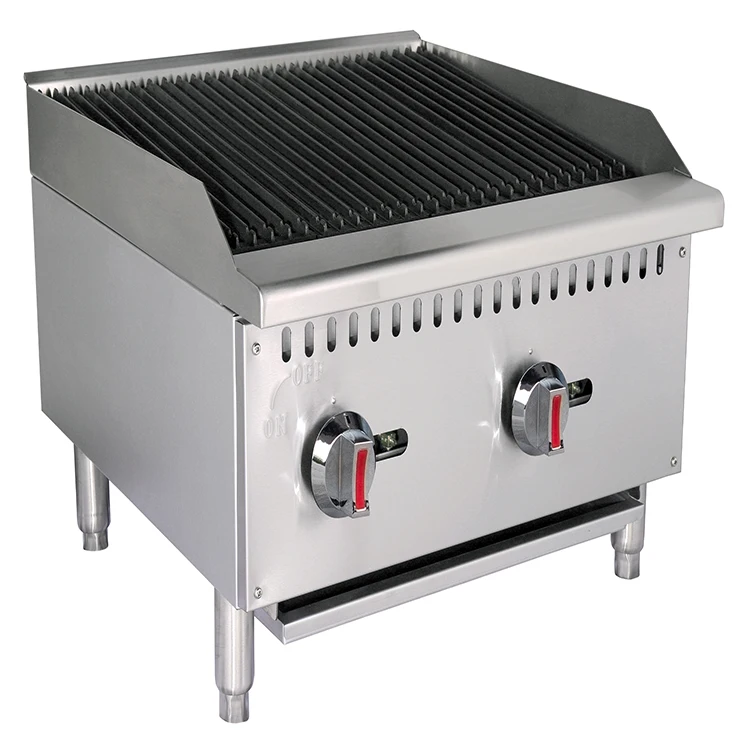 ETL Certificate  Commercial Kitchen Equipment Restaurant countertop briquette barbecue Gas Charbroiler  Grill