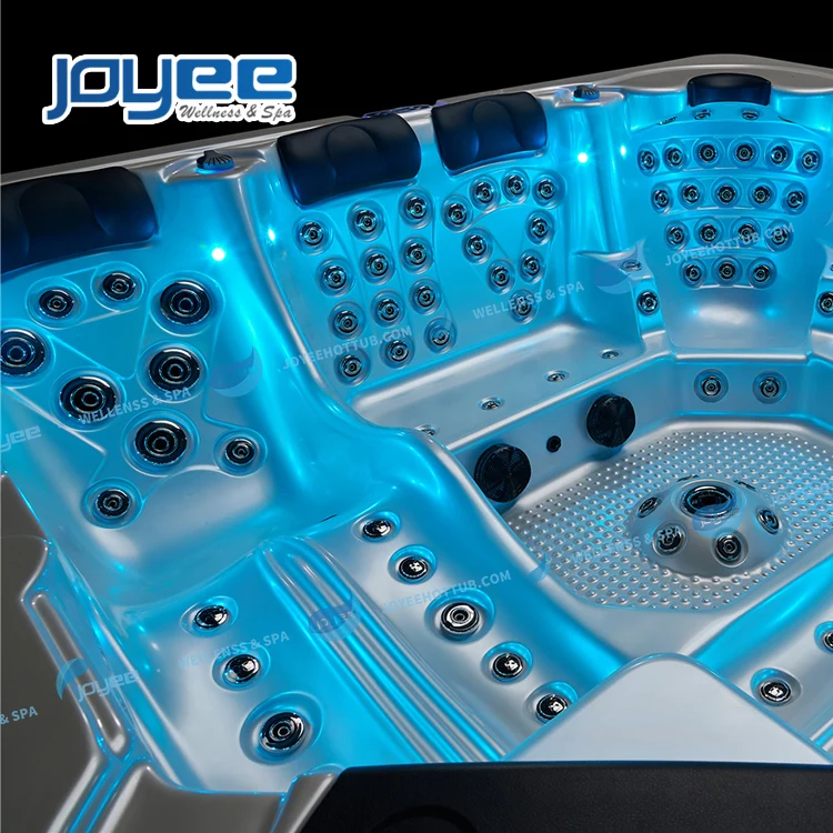  JOYEE 6 person family outdoor hot tub garden balcony springs bath pool spa with jacuzzi function whirlpool
