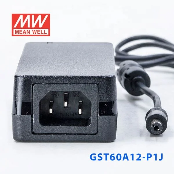 ORIGINAL Meanwell GST60A12-P1J 60W 12V/5A AC-DC Class l Level Vl Adaptor 12 volt 5 amp power supply