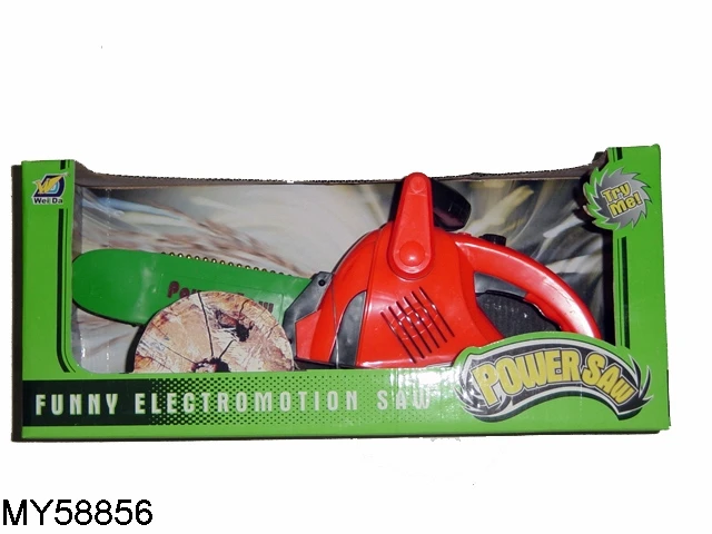 Garden tool toys light sound electric plastic power chain saw toy for Kids