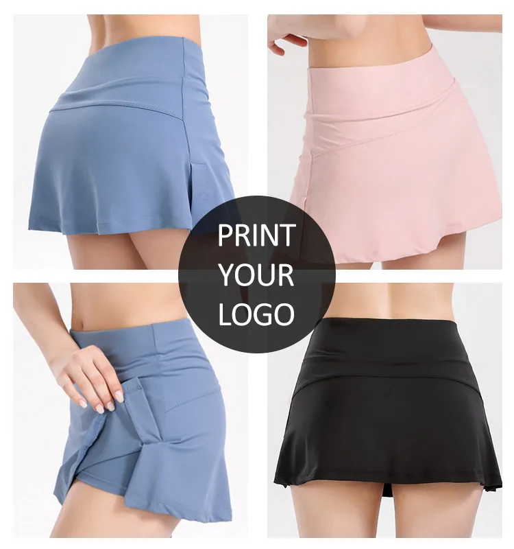 Customize women sport gym fabric shorts mini golf pleated tennis dress skirt