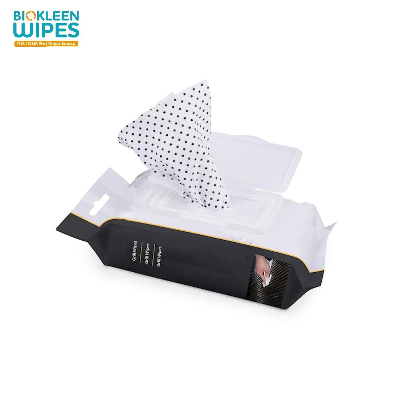 Biokleen Private label heavy duty BBQ Wipes Black Dot BBQ Cleaning Wet Wipes for BBQ