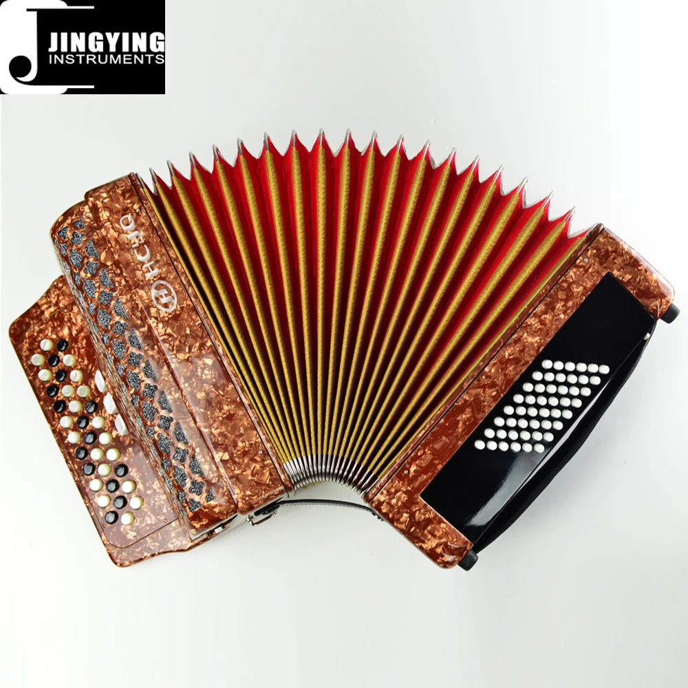 2024 Jingying Music Accordion Series,Korean Pine Material 34 Key 48-bass B/C System 3 Switches Bayan Accordion