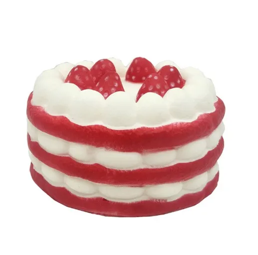 Unionpromo Slow Rising Strawberry Cake Toy PU Cream Cake cake shape Stress Relief toy