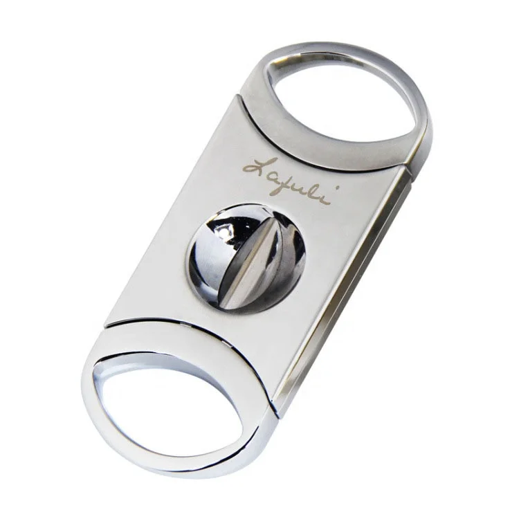 Wholesale Custom Logo Double Blade Luxury gold silver Cigar Accessories Cigar Cutter