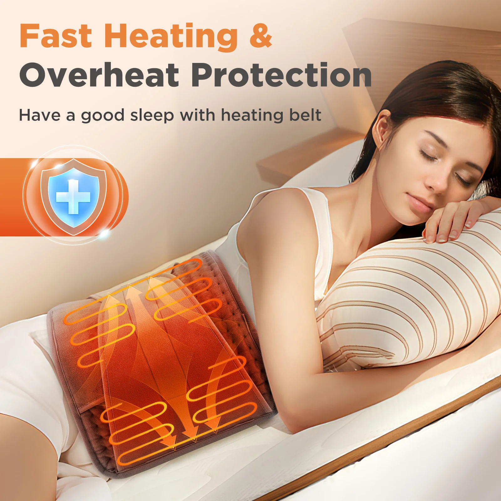 Washable Hand Warmer Menstrual Pain Relief Belly Abdominal Heater Smart Timer Electric Waist Heating Belt