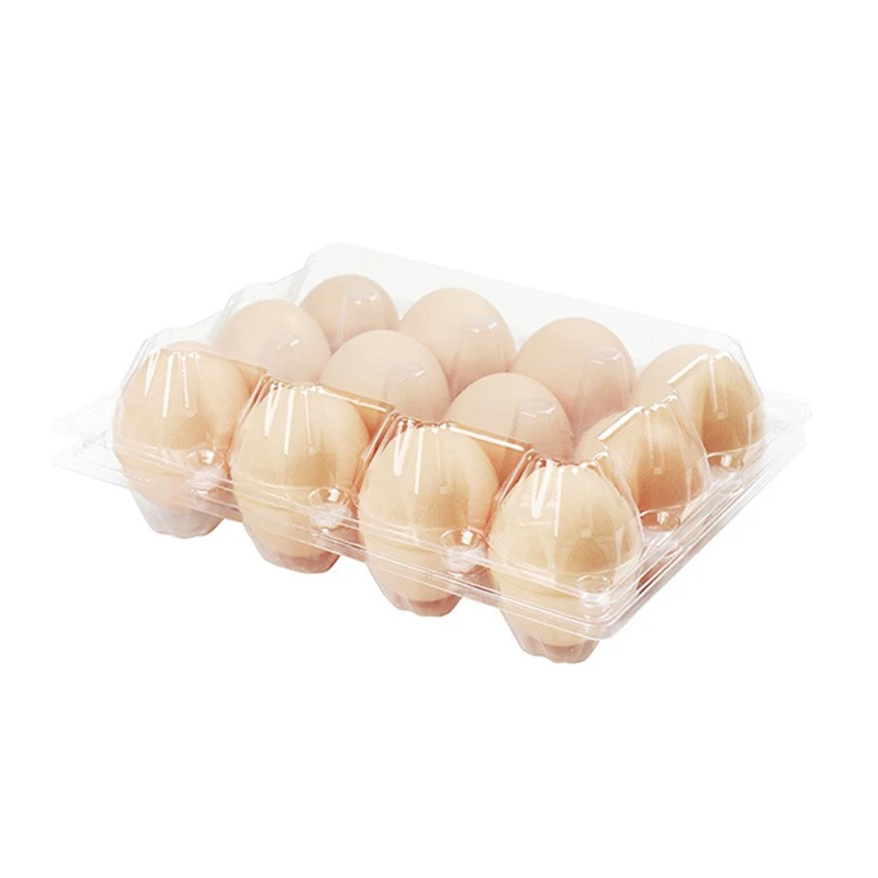
12 Holes Plastic Clear Chicken Egg Tray Packaging Boxes Storage Container For Refrigerator 