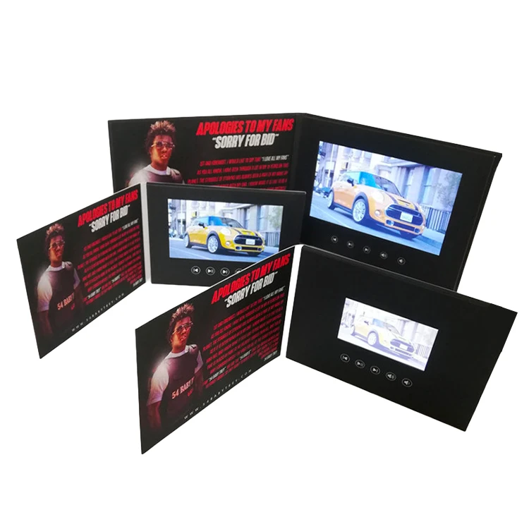 China Manufacturer Supply High Quality Video Book Digital 7 inch Screen Video Business Greeting Card For Corporation Marketing