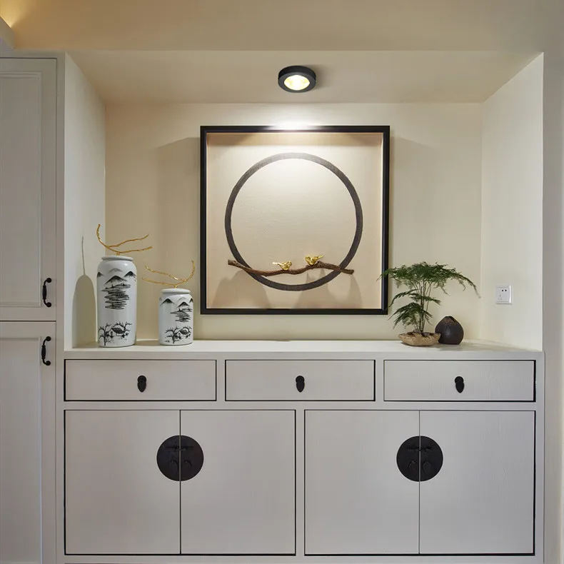 Surface mounted small spotlight led ceiling downlight cob shelf display light 3w5w wardrobe wine cabinet light