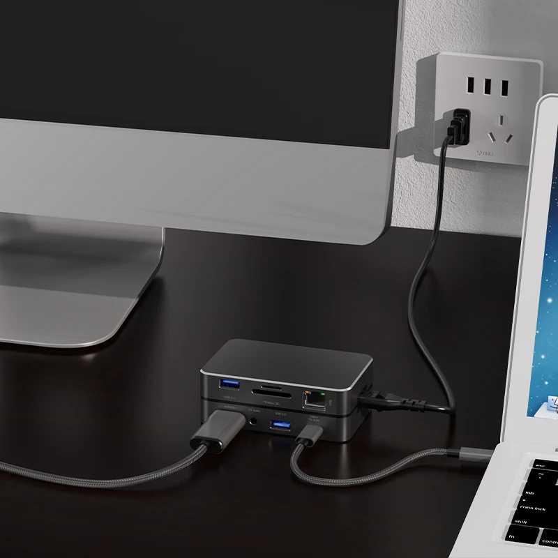 Yeahail Type C Charging Sound Card Sd Reader Satechi Power Port Laptop To Ethernet Adapter With Usb Hub