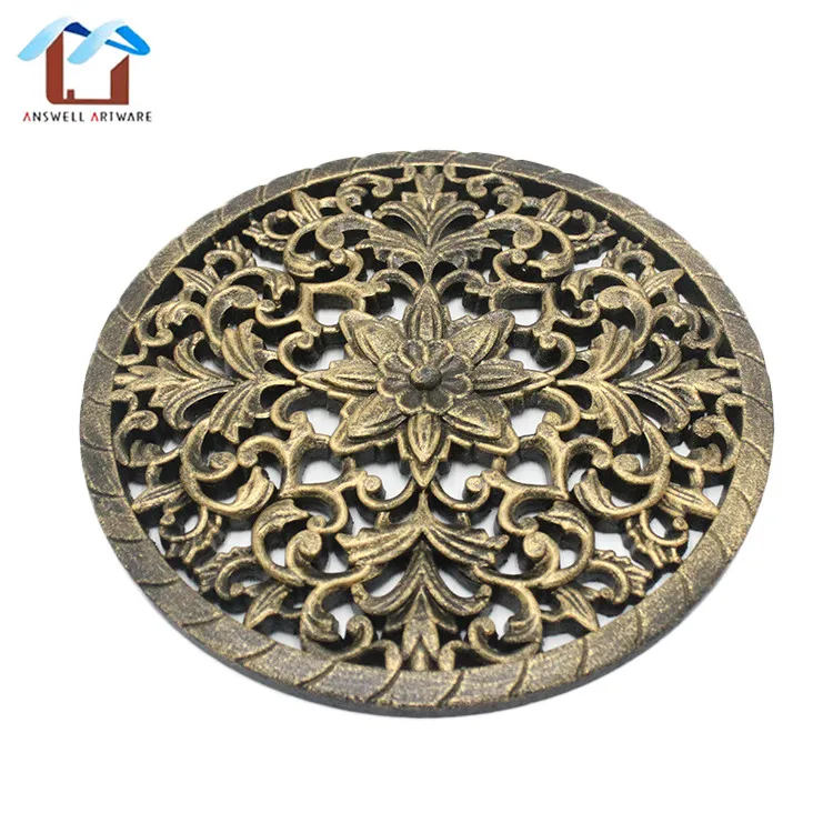 Christmas Wooden Christmas Decoration Natural Wood Color Flower Home Wall Decor Decorative Carved Wooden Wall Panels