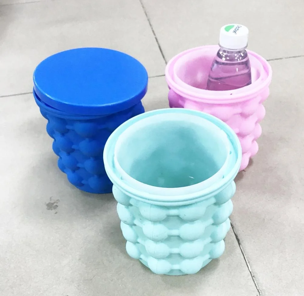 Unionpromo custom cheap silicone ice bucket,  ice cube bucket silicone