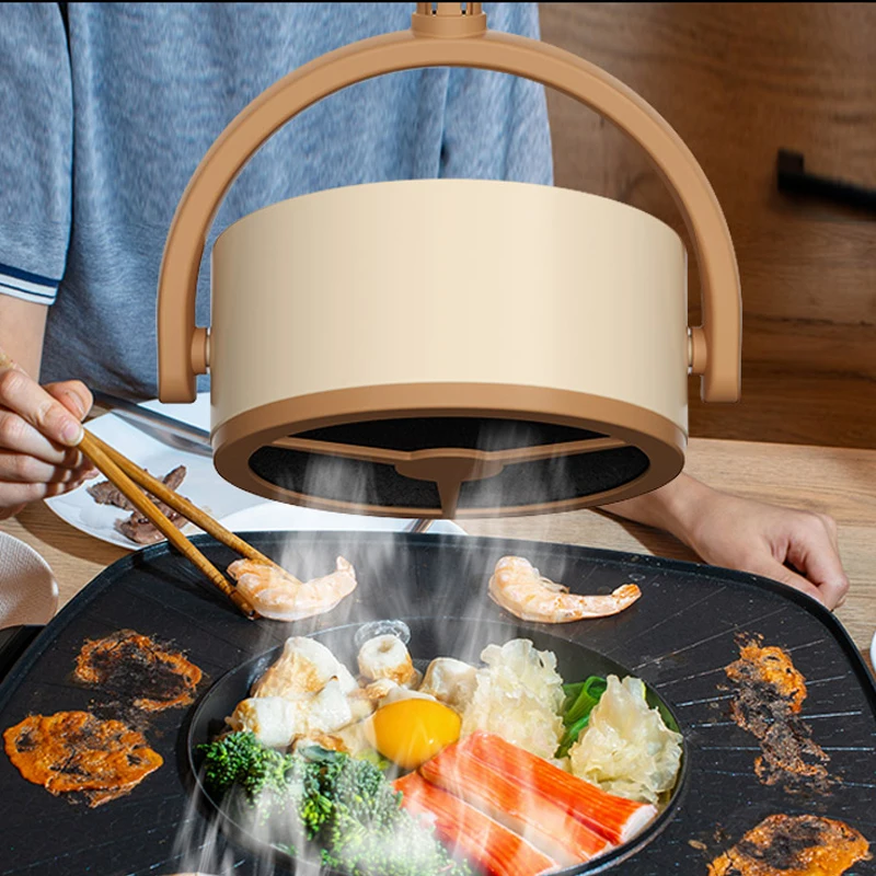Mini Fashion Desktop USB Rechargeable Strong Suction Portable Extractor Chimney Cooker Range Hood For Dinner Hot Pot BBQ Cooking
